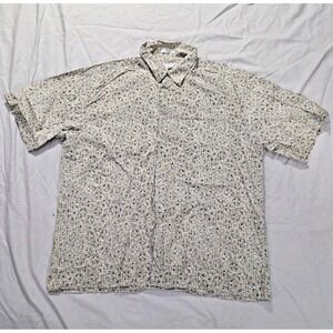 Burma Bibas Mens XXL Geometric 60 Singles Lawn 100% Cotton Camp Aztec Shirt